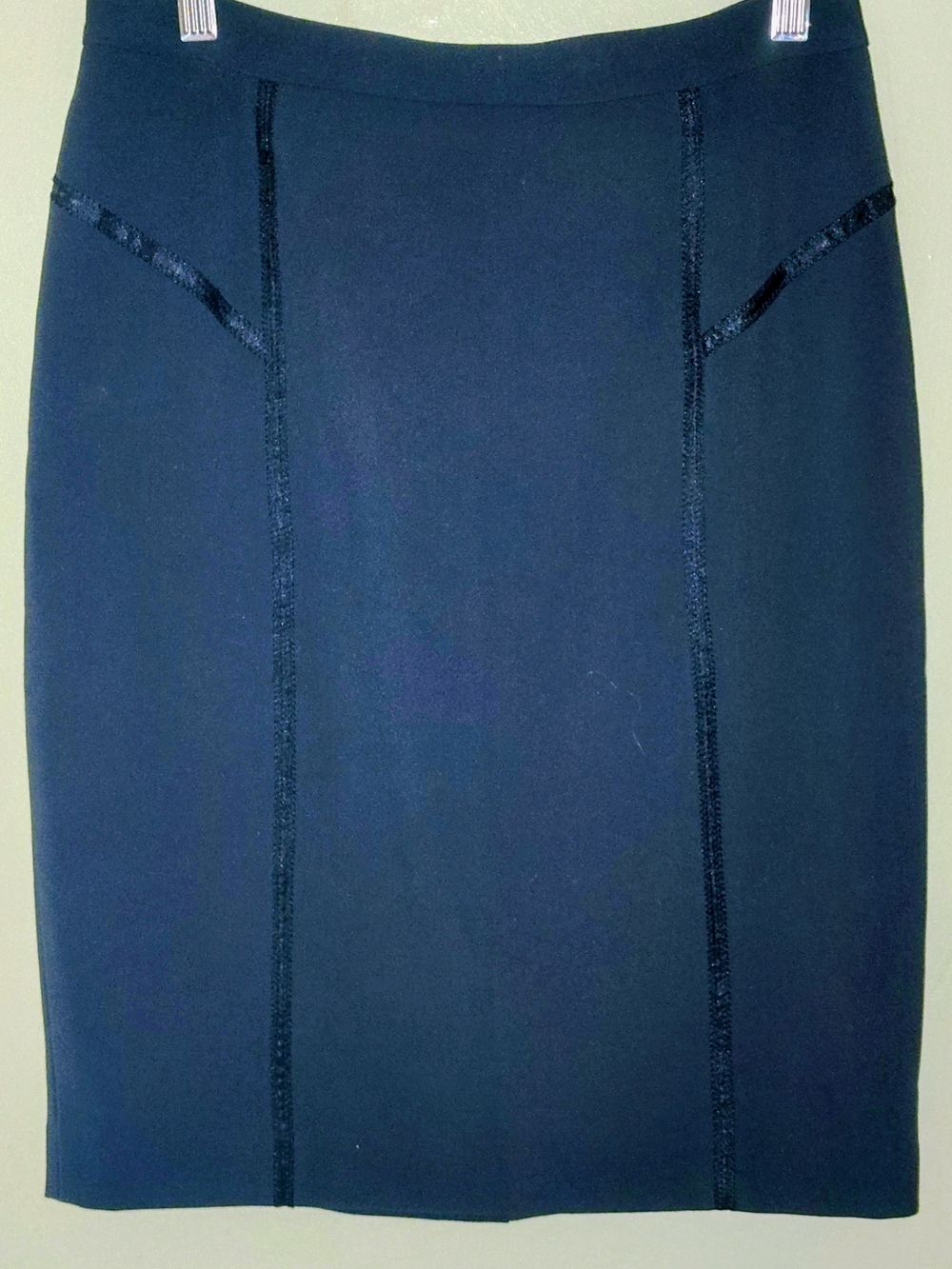 Portmans Navy Pencil Skirt with Seam Detailing